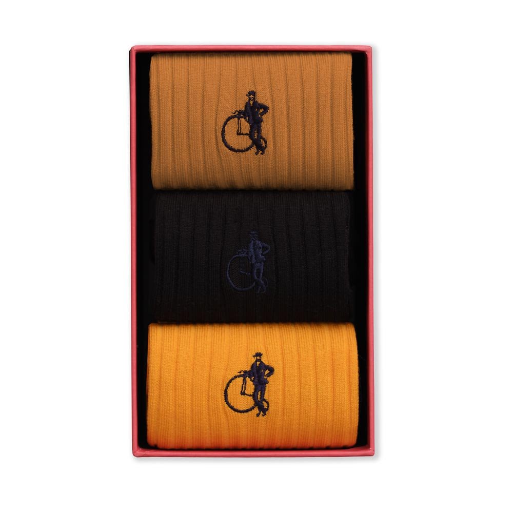 The Mustard, 3 - Pair Box - London Sock Company