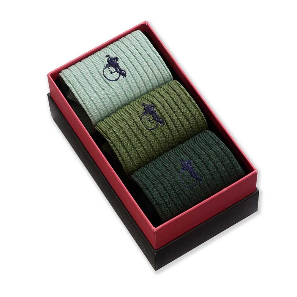 The Olive, 3 - Pair Box - London Sock Company