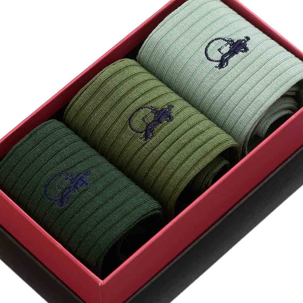 The Olive, 3 - Pair Box - London Sock Company