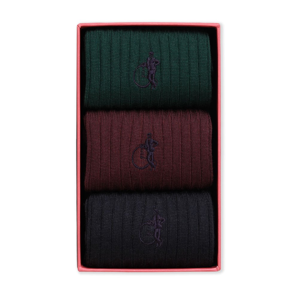 Traditional Merinos, 3 - Pair Box - London Sock Company