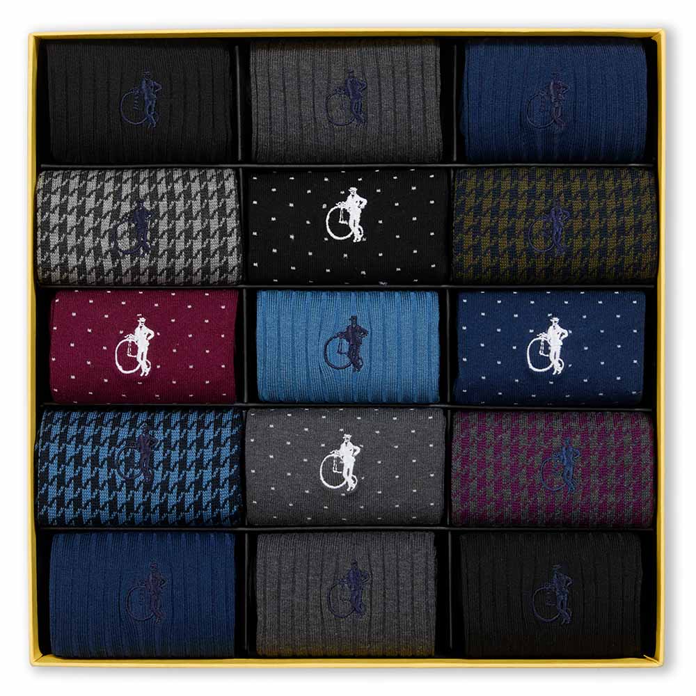 Ultimate Dash of Class, 15-Pair Box - London Sock Company