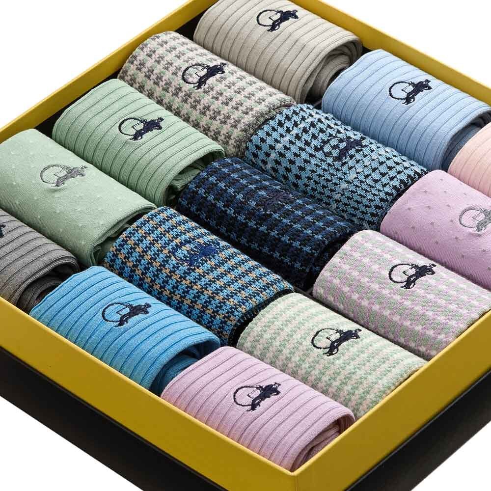 Ultimate Pastel Dash of Class, 15 - Pair Box - London Sock Company