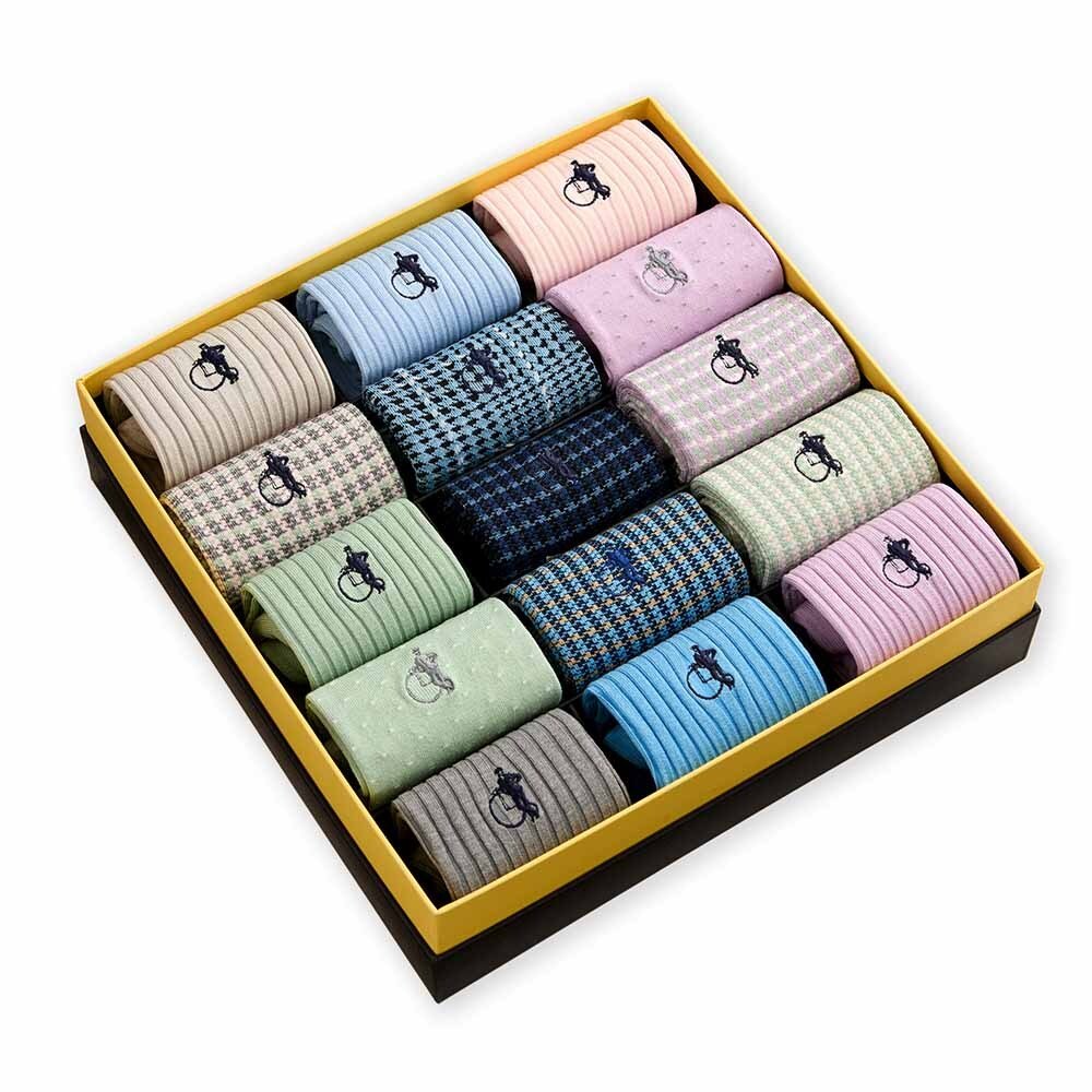 Ultimate Pastel Dash of Class, 15 - Pair Box - London Sock Company